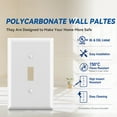 thumbnail image 4 of Hyper Tough Mid-Size Impact-Resistant White Wallplate with Color-Matched Screws, 4 of 7