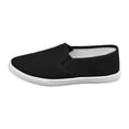 thumbnail image 2 of EliteGoogv Womens Casual Slip On Sneakers Canvas Flat Shoes For Women Breathable Everyday Walking Footwear Black US:7, 2 of 9