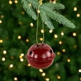 thumbnail image 2 of Snowflakes and Stars Christmas Jingle Bell Ornaments - 1.5" - Burgundy - 12ct, 2 of 7