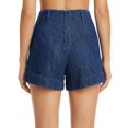 thumbnail image 5 of Angel Premium Women's High-Waisted Dark Blue Denim Shorts - Zip Back Closure, 5 of 5
