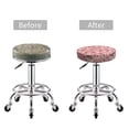 thumbnail image 5 of Fotbe Rose Flowers Stool Covers Round,Waterproof Round Bar Stool Covers Bar Chair Covers Washable Stool Cushion Slipcover for 12-14 Inch Chair-14 inch, 5 of 7
