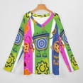 thumbnail image 3 of Team Umizoomi Womens T Shirts V Neck Long Sleeve Tops Causal Loose Summer T-Shirts 3XL, 3 of 7