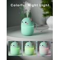 thumbnail image 4 of Mini Humidifier, Small Cute Humidifier for baby, Cool Mist Humidifiers for Plants, 250ml Car Humidifier with Auto Shut-off, 2 Mist Modes Air Humidifiers with Night Light for Travel, Indoor (Green), 4 of 6