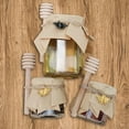 thumbnail image 7 of 30 Pack Mini Glass Honey jars-1.5 oz，Mini Hexagon Glass Honey Jars with Wooden Dippers - Gold Lid, Bee Pendants, Rope & Ribbon Accents - Perfect for Wedding Favors, Party Favors, Dishwasher Safe, 7 of 7