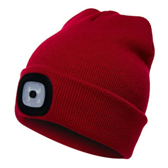Unisex New Warm Usb Rechargeable Led Beanie Cap Outdoor Lighted Winter Knit Hat for Men Women Adults Hands Free Led Cap New