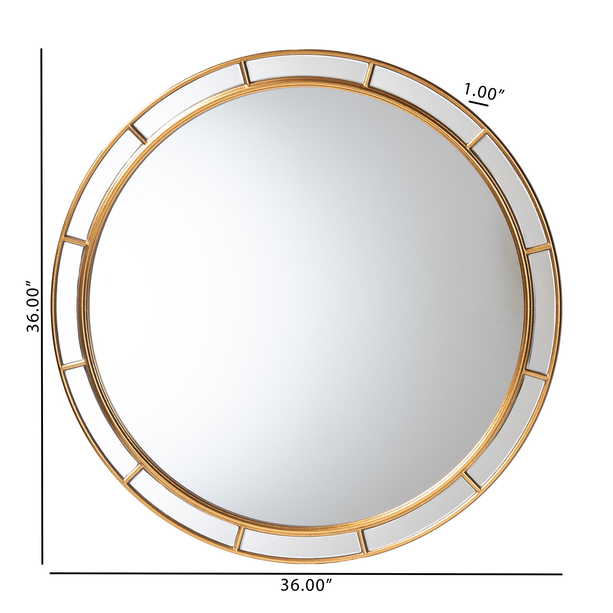 Baxton Studio Ulvi Vintage Mirror, Antique Goldleaf
