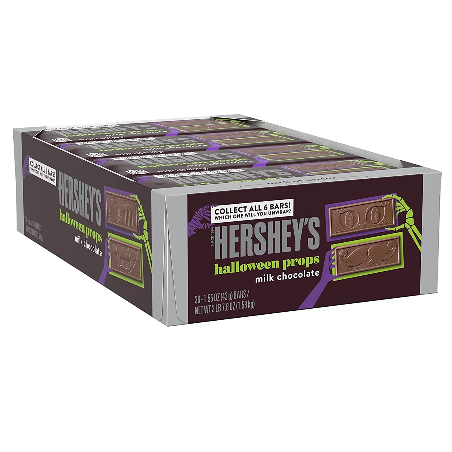 HERSHEY'S Halloween Props Milk Chocolate Candy, Bulk Halloween, 1.55 oz