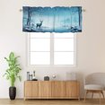 thumbnail image 2 of Winter Forest Deer Kitchen Window Curtain Valance Misty Forest Snowflake Wildlife Natural Scenery Window Treatment Valance Curtains for Bathroom 54 by 18 in, 1 Panel, 2 of 6