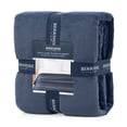 thumbnail image 6 of Berkshire Life Cozy Luxe Plush Bed Blanket Historical Blue, 6 of 9