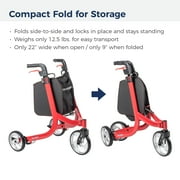 Drive Medical Nitro Euro Style 3-Wheel Rollator Rolling Walker