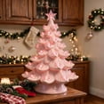 thumbnail image 5 of 50 Pack Mini Christmas Tree Replacement Bulbs, Acrylic Pink Bow Shaped Light Covers for Vintage Ceramic Christmas Tree Wreath Garland Table Centerpiece Indoor Xmas Holiday Home Party Decoration, 5 of 7