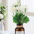 thumbnail image 4 of Ramo de flores artificiales de clavel, 10 cabezas, para decoración del hogar, fiesta de boda (blanco leche), 4 of 8