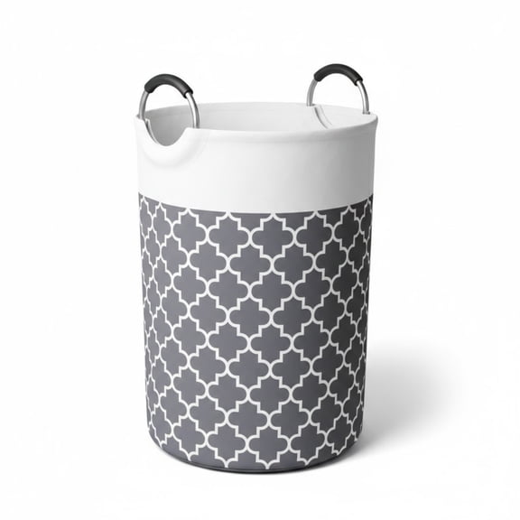 Large-Capacity Aluminum Handle Laundry Basket, Foldable Storage Bag for Bathroom & Home, Heavy-Duty Hamper with Sturdy Frame