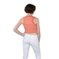 thumbnail image 4 of Socal Look Women's Sleeveless Crew Neck Sweater Top in Stretchable Viscose Blend Coral, L, 4 of 4