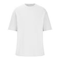 thumbnail image 5 of XuJwPNcy Men's Short Sleeve T Shirts Summer Cotton Casual Round Neck Tees Loose Solid Side Slit Tops Streetwear, 5 of 7