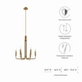 thumbnail image 7 of Rekindle 6-Light Chandelier Satin Brass, 7 of 7