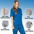 thumbnail image 2 of Women's Scrub Sets, Scrub Top and Pants (Royal Blue, Small), 2 of 7