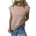 thumbnail image 2 of Juslio Womens Tank Waffle Loose Crew Neck Tank Top,Casual Breathable Summer Tank Tops, 2 of 6