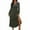 Army Green, variant on Busydd Plus Size Dresses for Women Solid Color Long Sleeve Women's Formal Dresses Fashion V Neck Tunic Slit Wedding Guest Dresses for Women XL