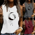 thumbnail image 5 of Tank Tops for Women, Womens Summer Cami O Neck Graphic Print Tunic Tees Trendy Casual Loose Tops Sleeveless Blouses, 5 of 5