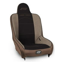 PRP Seats Out Two Neck Slots Premier High Back Suspension Seat, Tan & Black
