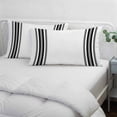 thumbnail image 4 of Black White Stripe, Throw Pillow Cover, Pillowcase Protectors with Zipper, Breathable Decorative Lumbar Pillow Case Cover, Abstract Geometric Pillow Shams for Couch Sofa 12x20Inch, 4 of 8