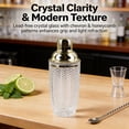 thumbnail image 4 of HAHUT Glass Cocktail Shaker with Stainless Steel Lid, 24 oz Glass Shaker Bottle for Stirring Cocktails, Margarita, Whiskey, Alcohol Drinks (Gold), 4 of 7