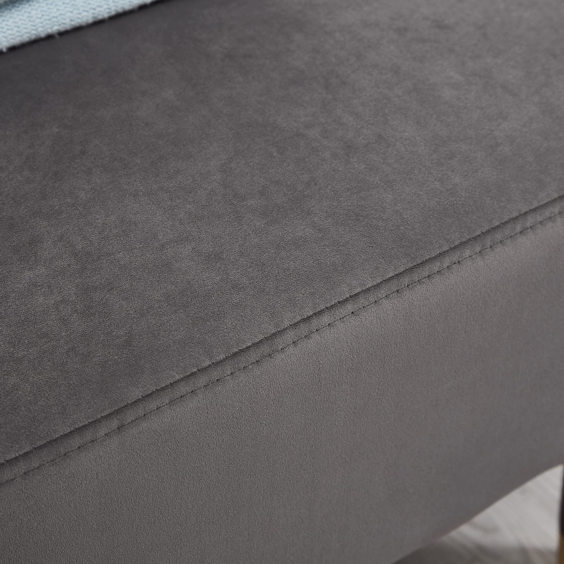 Miniyam Velvet Chaise Lounge, Upholstery Accent Chaise Chair with Pillow for Living Room Bedroom, Left Armrest, Gray