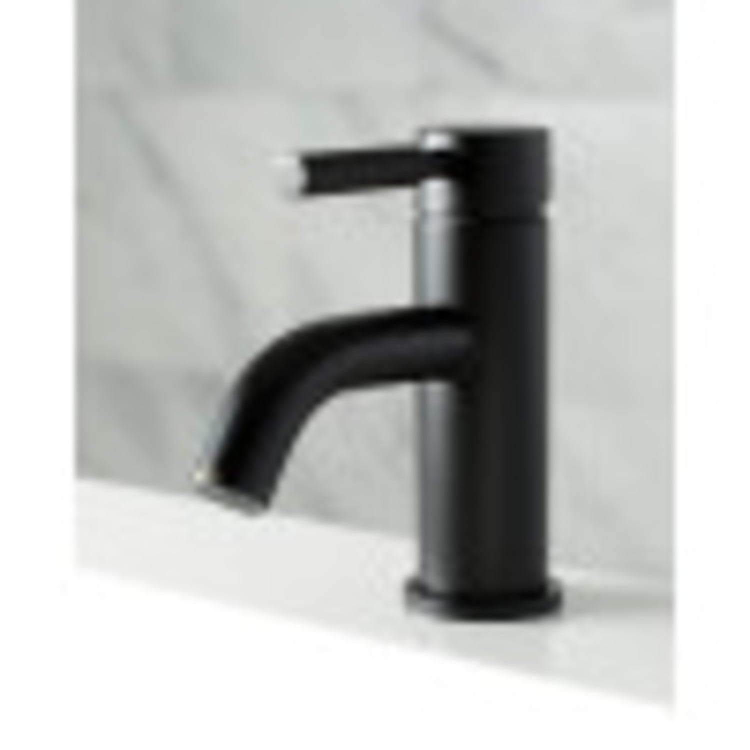 Fauceture LS8220DKL Kaiser Single-Handle Bathroom Faucet with Push Pop-Up, Matte Black