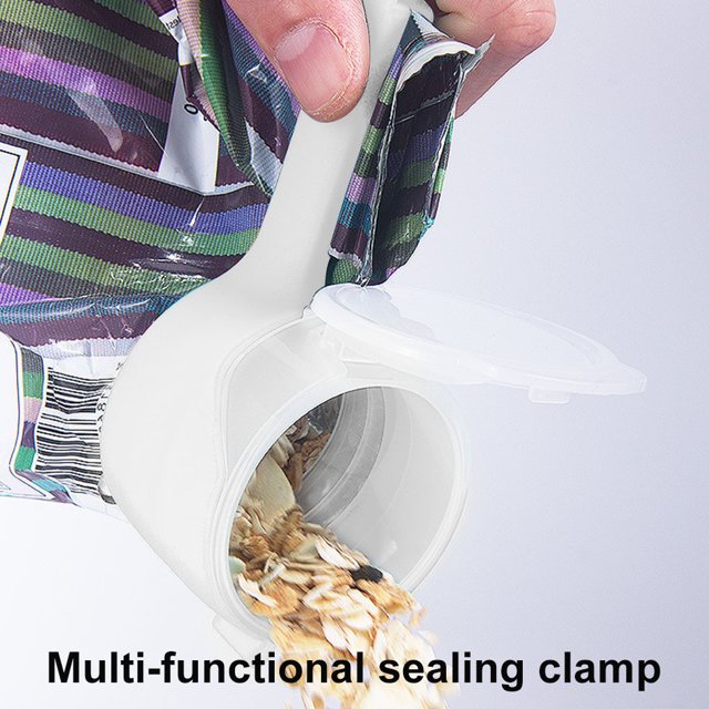 Plastic Bag Sealing Clip Food Saver with Discharge Nozzle Moisture-proof Snack Clamp Kitchen Tool