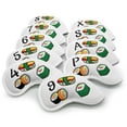 thumbnail image 4 of Juego de 10 Piezas de Cubiertas de Cabeza de Hierro de Golf Macarena PU con Patrón de Sushi, 4 of 8