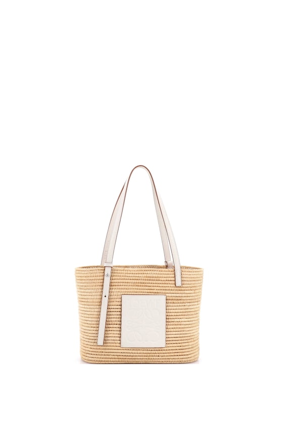 Pre-Owned Square Basket Tote Woven Raffia Small By Rebag