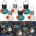 thumbnail image 2 of JoyMoreHome Solar Lights Outdoor Waterproof, Solar Powered Hanging Lights Cracked Glass Hanging Globes for Decoration, Garden Tree Ornaments, 2 of 5