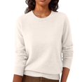 thumbnail image 2 of Sweaters for Women Long Sleeve Trendy Jumper Knitted Pullover Soft Warm Sweater Tops Beige M, 2 of 5
