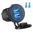 thumbnail image 1 of 3.1A 12V/24V Impermeable Dual USB Coche Cargador De Cigarrillos Zócalo Con Pantalla Digital LED Para Auto Barco Marino Motocicleta D5 huangjie unisex, 1 of 2