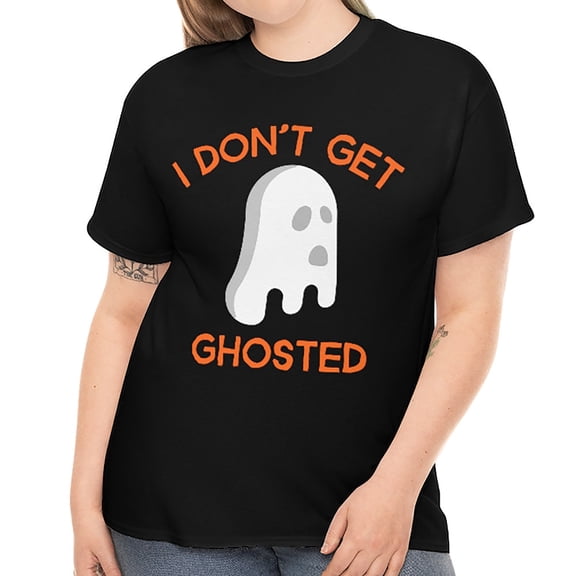 Funny Ghost Shirt Halloween Shirt for Women Plus Size 1X 2X 3X 4X 5X Ghost Halloween Costumes for Plus Size Women