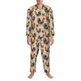 thumbnail image 3 of Disketp Rooster Mens Pajama Set, Soft Warm Long Sleeve Sleepwear, Cozy Button-Down Pjs for Men-Medium, 3 of 7