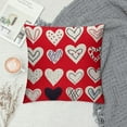 thumbnail image 2 of TIAOTIAOHOU Valentine Pillow Cover Love Heart Red Decorative Throw Pillow Cover Valentine's Day Wedding Anniversary Holiday Decor Cushion Cover For Couch Sofa, 2 of 5