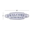 thumbnail image 3 of DecMode Blue Metal Welcome to the Beach Sign Wall Decor, 3 of 9