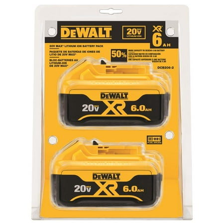 

DeWalt Battery Pack Lithium-Ion 6.0 Ah 20V Max - 1 EA (115-DCB206-2)