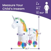 PonyCycle Ride on Unicorn Toys Walking Rocking Horse for Kids 3-4 Ride on Horse Size 3 Riding Rainbow Unicorn Ride on Pony No Electricity Giddy up Pony Plush Toy Walking Animals X32