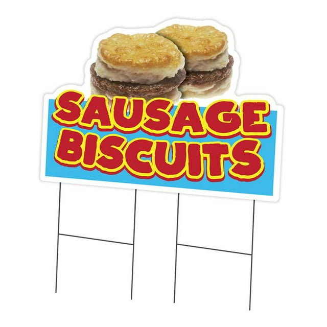 SignMission C-DC-2436-Sausage Biscuits19 24 x 36 in. Yard Sign & Stake - Sausage Biscuits