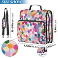 thumbnail image 2 of FORMRS Zipper Binder with Shoulder Strap 2-inch Ring 500 Sheet Capacity File Bag, Light Colorful Circles, 2 of 5