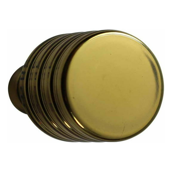 Unique 1 in. Drum Style Solid Brass Dresser Drawer Cabinet Knob Pull Handle| Renovators Supply