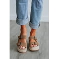 thumbnail image 3 of Missed Your Moment Platform Sandals - Mocha, 3 of 6
