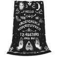 thumbnail image 1 of Mantas de franela con diseño de tabla Ouija y ocultismo, para invierno, con calaveras místicas, mano de Fátima, para Halloween, para la oficina, ropa de cama, 1 of 5