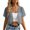 Gray, variant on Women Solid Chiffon Short Sleeve Cardigan Lightweight Breathable Layering Jacket Crop Black XXL
