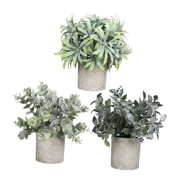 3 Piezas de Plantas Falsas BLESIY Decorativas en Macetas Pequeñas