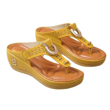 

IKemiter Flip Flops for Women Summer Casual Comfortable Wedge Sandals