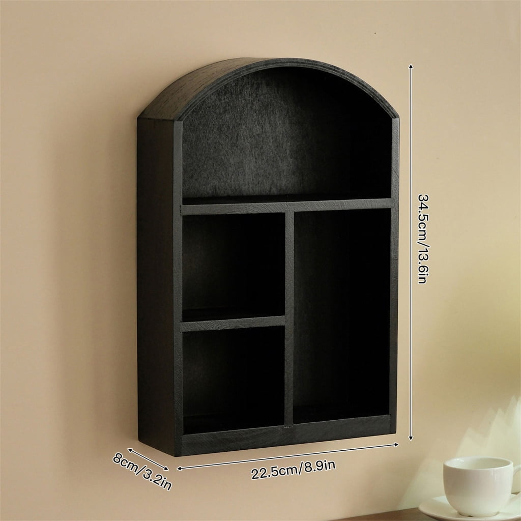 MOMOJIA Wooden Desktop Display Cabinet With Tempered Glass Door Multifunctional Storage Organizers For Home Office Decors